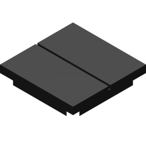 Bisection Tile architectural model with a central split creating two sections