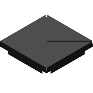 Crosscut Tile architectural model with long and short diagonal lines across the surface