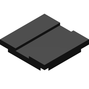 Splitstone Tile architectural model with two offset rectangular sections and recessed line