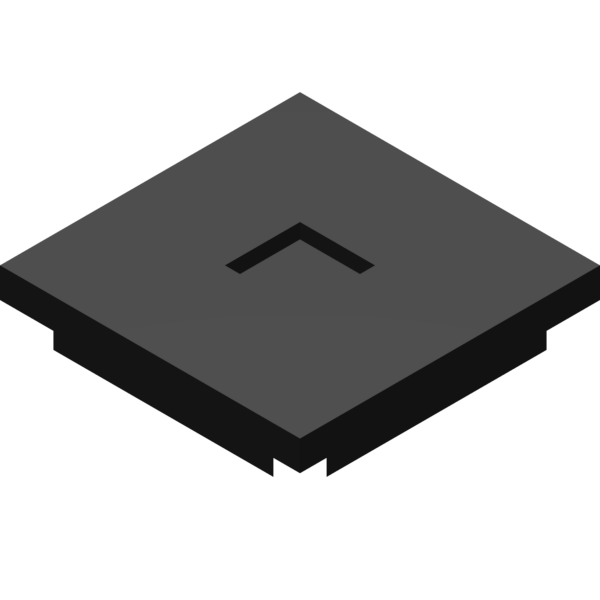 Center Tile architectural model with small recessed square in center