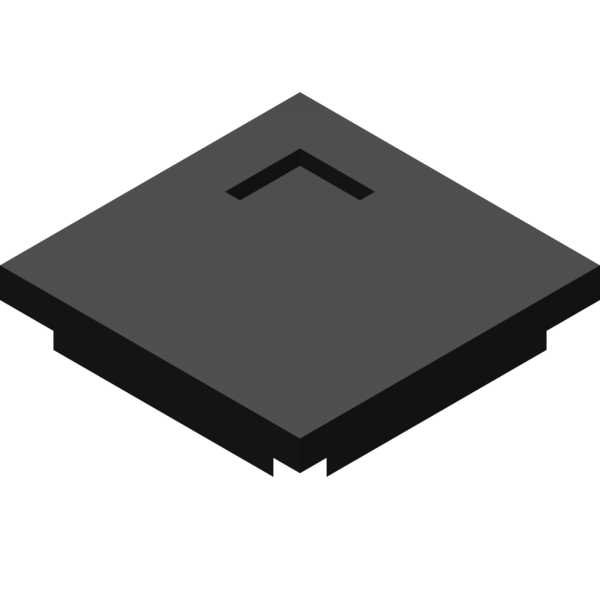 Offset Tile architectural model with off-center recessed square