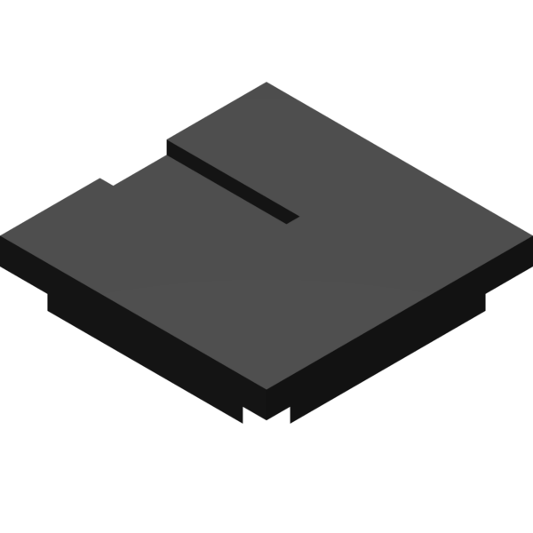 Linecut Tile architectural model with single off-center recessed line