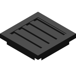 Vent Tile architectural model with vent-like parallel recessed lines