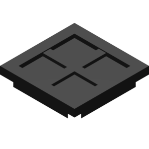 Gridline Tile architectural model with recessed grid or floor plan pattern